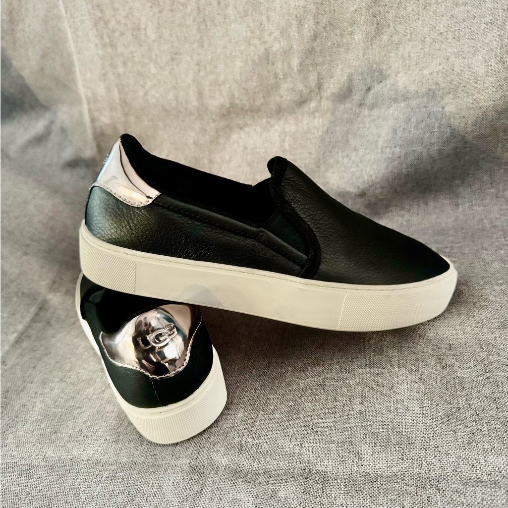 Ugg Women's Cahlvan Slip-On Sneakers In Black Leather